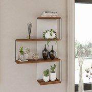 Prateleira de Parede Cambel – Branco/Pinho – 64x96x19 cm