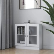 vidaXL Armário vitrine 82,5x30,5x80 cm derivados de madeira branco