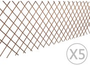 vidaXL Cerca em treliça salgueiro 5 pcs 180x90 cm