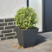 vidaXL Vaso/floreira de jardim 30x30x30 cm aço antracite