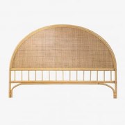 Cabeceira Para Cama De 150 Cm Em Rattan Yivisc Castanho Natural & 150 Cm - Sklum