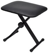 vidaXL Banco dobrável ajustável para piano e teclado