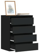 vidaXL Cómoda 60x41x76 cm derivados de madeira preto