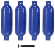 vidaXL Para-choques para barco 4 pcs 51x14 cm PVC azul