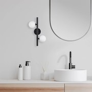 Candeeiro de Parede Domino – Preto e Branco – 40 x 12 x 26 cm