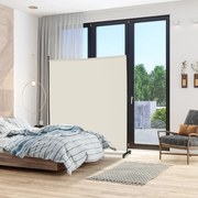 Biombo Divisória de ambientes 184 x 30 x 184 cm com painel único, tela de privacidade larga com rodas bloqueáveis branca