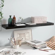 vidaXL Prateleira de parede suspensa 90x23,5x3,8 cm MDF preto