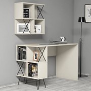 Secretária de Estudo Extra – Creme e Preto – 120x78,8x60 cm
