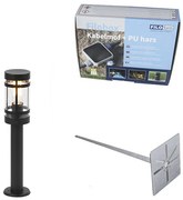 Candeeiro de exterior moderno preto 50 cm IP44 - brilho