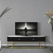 MÓVEL DE TV MONTPELLIER 150X42X45 CM PRETO E DOURADO