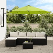 vidaXL Guarda-sol de montar na parede 290 cm verde-maçã