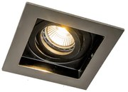 LED Foco embutido inteligente aço incluindo fonte de luz Wifi GU10 - Carree Moderno