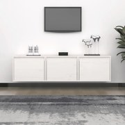 vidaXL Móveis de TV 3 pcs madeira de pinho maciça branco