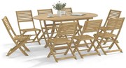 vidaXL Cadeiras de jardim dobráveis 8 pcs 48,5x61,5x87cm acácia maciça