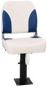 vidaXL 2 pcs conjunto assento barco dobrável 41x36x48 cm azul e branco