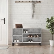 vidaXL Sapateira 102x36x60 cm derivados de madeira cinzento cimento