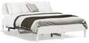 vidaXL Cama sem colchão 135x190 cm madeira de pinho maciça branco