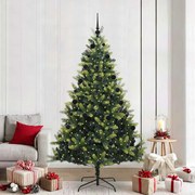 vidaXL Árvore de Natal Artificial Articulada 300 LEDs Verde 210 cm
