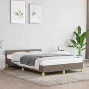 vidaXL Estrutura cama sem colchão 120x200 cm tecido cinza-acastanhado