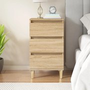 vidaXL Mesa de cabeceira 40x35x70 cm derivados madeira carvalho sonoma