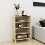 vidaXL Aparador 57x35x90 cm contraplacado cor carvalho sonoma
