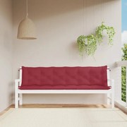 Almofadões banco jardim 2 pcs tecido oxford vermelho tinto