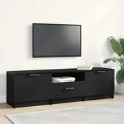 Armário de TV vidaXL - Carvalho Preto - 140x35x40 cm - Feito de Madeira de Engenharia