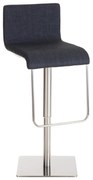 Banco de bar Limon em tecido 41 x 80-103 x 46 cm Cinzento escuro