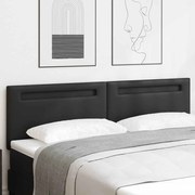 Cabeceira vidaXL Design Simples Preto 180 cm Couro Sintético