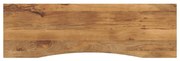 vidaXL Tampo de mesa com curva 160x50x2,5 cm mangueira áspera maciça