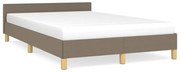 Estrutura cama c/ cabeceira 120x190 cm tecido cinza-acastanhado