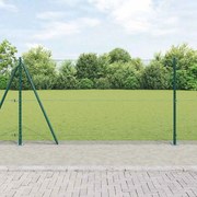 vidaXL Conjunto de Cercamento Verde 25 x 1.2 m Aço Revestido em Pó