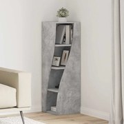 vidaXL Armário de canto Cinzento 32x32x102cm Madeira processada