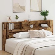 Cabeceira de Armário vidaXL Madeira Velha 220x18,5x104,5 cm