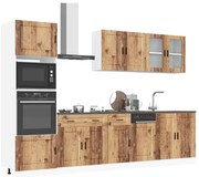 vidaXL 7 peças armário de cozinha conjunto Kalmar madeira velha