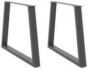 vidaXL Pés para mesa de jantar em forma de V, 2 peças, antracite, 100x(72-73,3) cm, aço