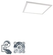 Candeeiro de teto branco 40 cm com LED regulável em 4 etapas - Liv