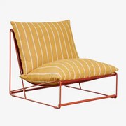 Módulo Central Para Sofá Modular De Jardim Amaro Amarelo Mel - Vermelho Argila - Sklum
