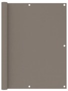 vidaXL Tela de varanda 120x300 cm tecido Oxford cinzento-acastanhado