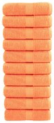 vidaXL Toalhas de bidé premium SOLUND 10 pcs 30x50 cm 600 gsm laranja