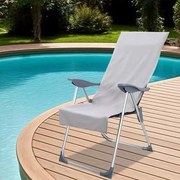 vidaXL Toalhas para Cadeiras Exteriores 2 pcs Cinzeto 130 x 60 cm