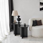 Conjunto de Mesas de Apoio Blues – Preto – 40x50x40 cm / 40x55x40 cm
