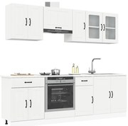 vidaXL 8 peças armário de cozinha conjunto Kalmar branco