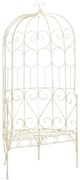 vidaXL Banco de jardim 95 cm ferro antigo branco