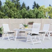 Almofadões p/ cadeiras jardim 4pcs 40x40x4 cm oxford preto