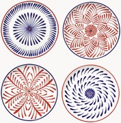 Pratos de pequeno-almoço com acabamento artesanal Bazaar, conjunto de 4