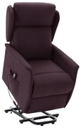 vidaXL Poltrona elevatória tecido roxo