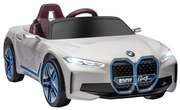 HOMCOM Carro Elétrico para Crianças BMW i4 12V com Controlo Remoto Música MP3 Ecrã Luzes e Cinto de Segurança 115x67x45 cm Branco | Aosom Portugal