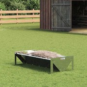 vidaXL Trincheira para Alimentação de Gado Prateado 108 x 50 x 28 cm