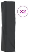 Capas p/ aquecedor forma pirâmide 2pcs 58x58x228 cm oxford 420D
